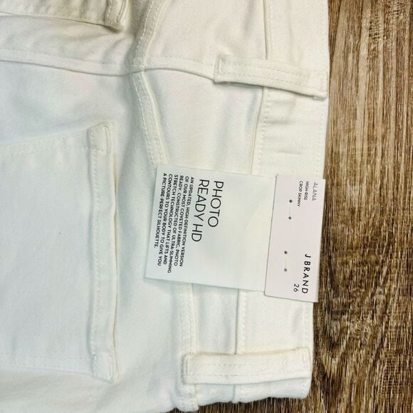 J BRAND Womens Alana High Rise Crop Denim Jeans White Blue Size 26​​ - Picture 4 of 7